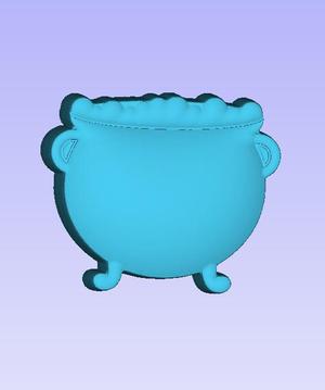 Witch Cauldron Solid Model for Soap or Bath Bomb mold making vacuum forming silicone mold making soap making