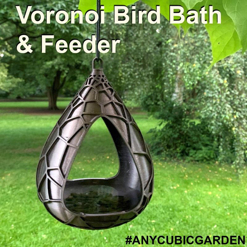 Voronoi Bird Bath & Feeder #ANYCUBICGARDEN