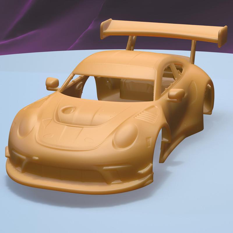 PORSCHE 911 GT3R 2019 (1/24) printable car body