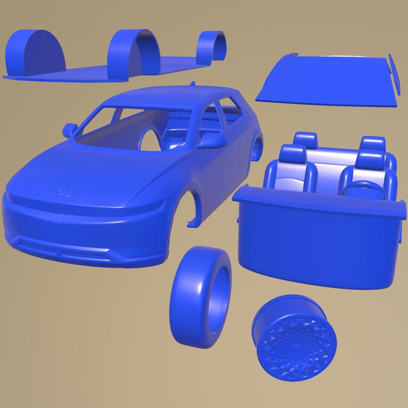 Hyundai ioniq 5 2022 PRINTABLE CAR IN SEPARATE PARTS