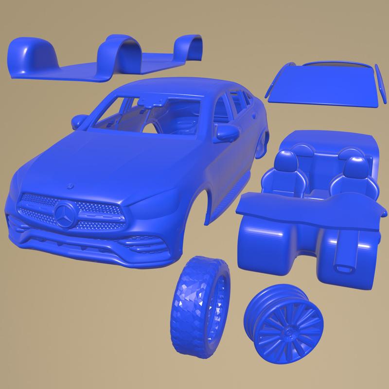 Mercedes Benz GLC class coupe AMG Line 2019 PRINTABLE CAR IN SEPARATE PARTS