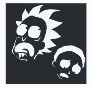 Stencil Graffiti Rick and Morty