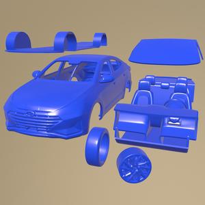 Hyundai Elantra 2019 PRINTABLE CAR IN SEPARATE PARTS