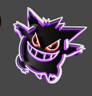 keychain gengar neon/ llalavero gengar neon