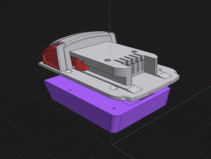 Erbauer 18v battery to Milwaukee M18v tool