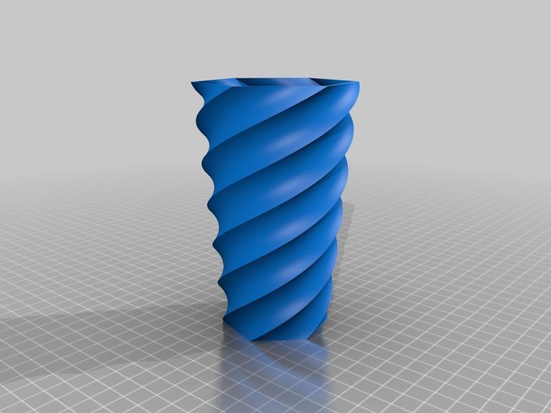 Tapered Twisted  Vase