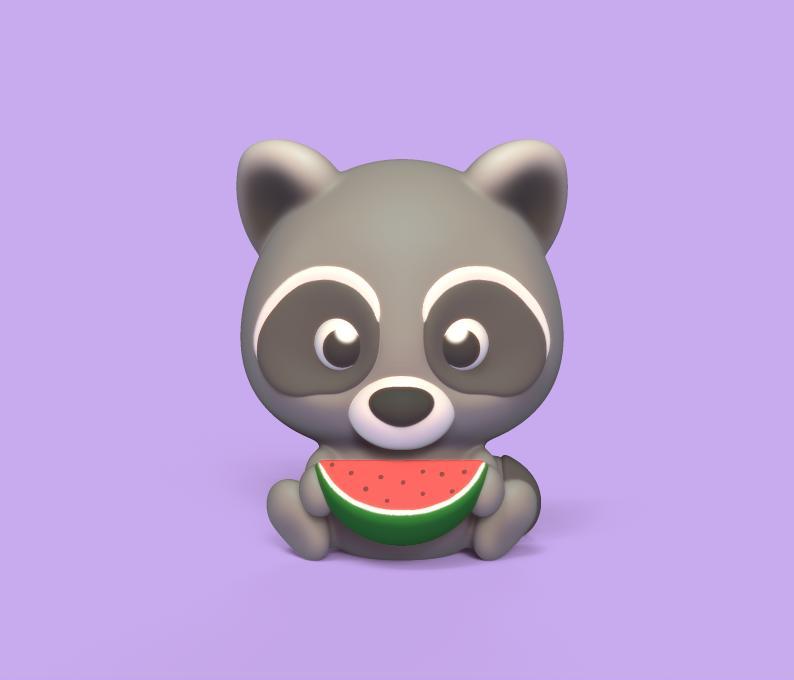 Raccoon Watermelon