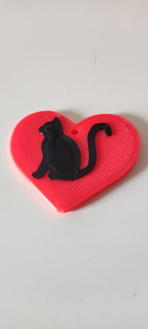 CAT HEART KEYCHAIN