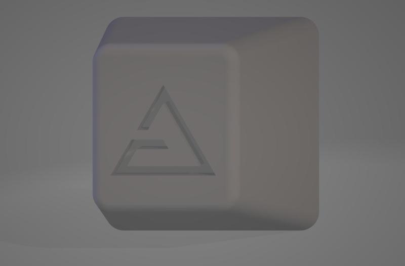 Keycap for the game The Witcher 3 depicting the signs Igni, Irden, Quen, Axii and Aard.