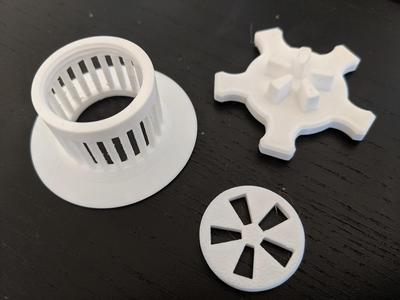 Shower strainer with removable bottom