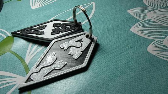 The Elder Scroll Skyrim dragon keychain