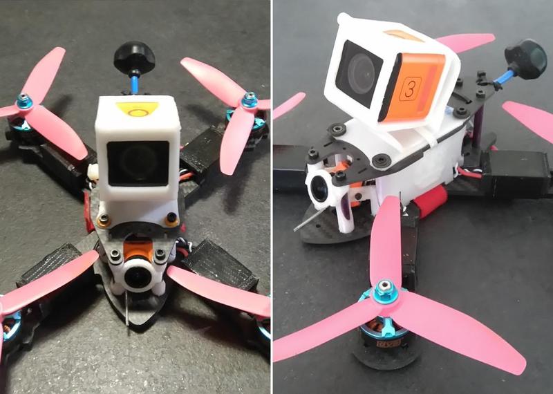 HSKRC TWE210  runcam 3 5 . hero session ...  22° & 25° mount  