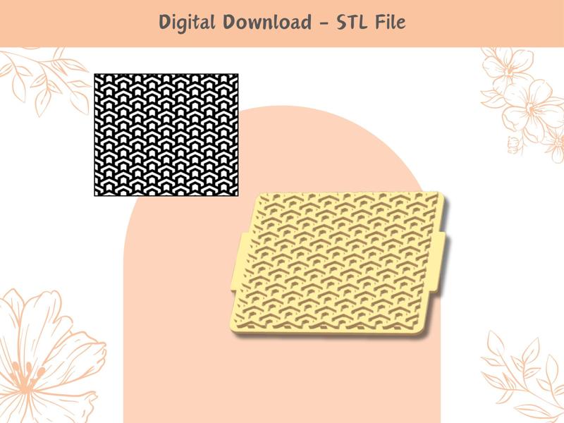 Geometric 02 Texture Mat | STL File | Clay Embossing Stamp | Unique Pattern | Polymer Clay Earrings | Clay Tools