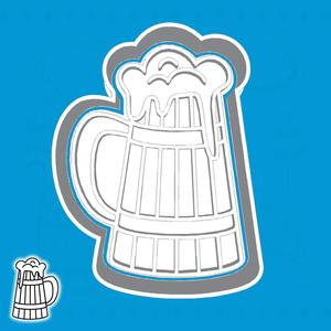 Oktoberfest cookie cutters - beer mug (style 2)