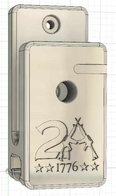 AR-15 wall mount with mag holder 2A 1776