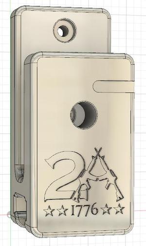 AR-15 wall mount with mag holder 2A 1776