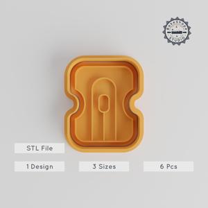 Pencil Sharpener Shape Cutter & Stamp, Cookie & Fondant Decor Set, School & Stationery Tool, 3 Sizes, 6 Pieces