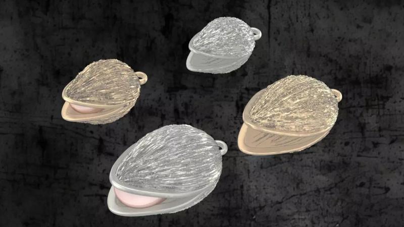 Pistachios Gold pendants