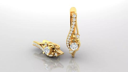 Earring E5 The luxury female earring with gems