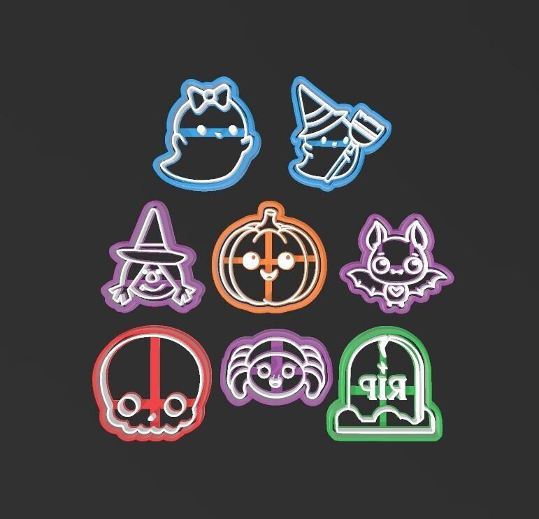 Halloween, Set 8 cutters 55mm
