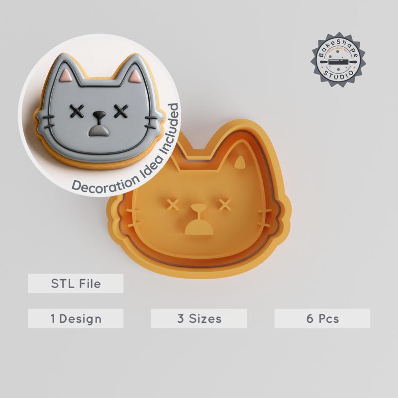 Dead-Themed Cookie Cutter & Stamp Set, Perfect for Fondant, Includes Small, Medium & Large Sizes, 6-Piece Collection