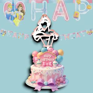 belle , princess , cake topper