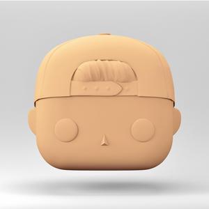 A male head in a Funko POP style. A cap backwards. MH_5-10