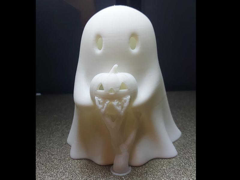 Spooky Ghost with Jack-O’-Lantern 