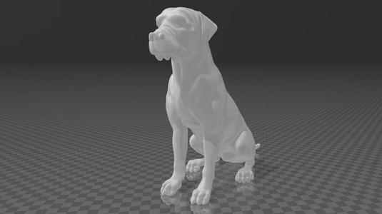 Dog Sculpture – Realistic 3D Printable Pet Decor STL