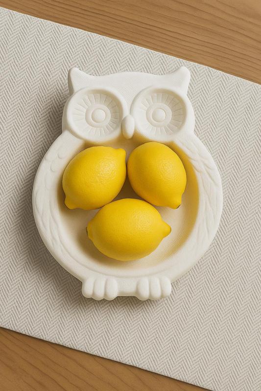 Owl Shaped Catch-All Tray – 3D Printable Decorative Bowl
