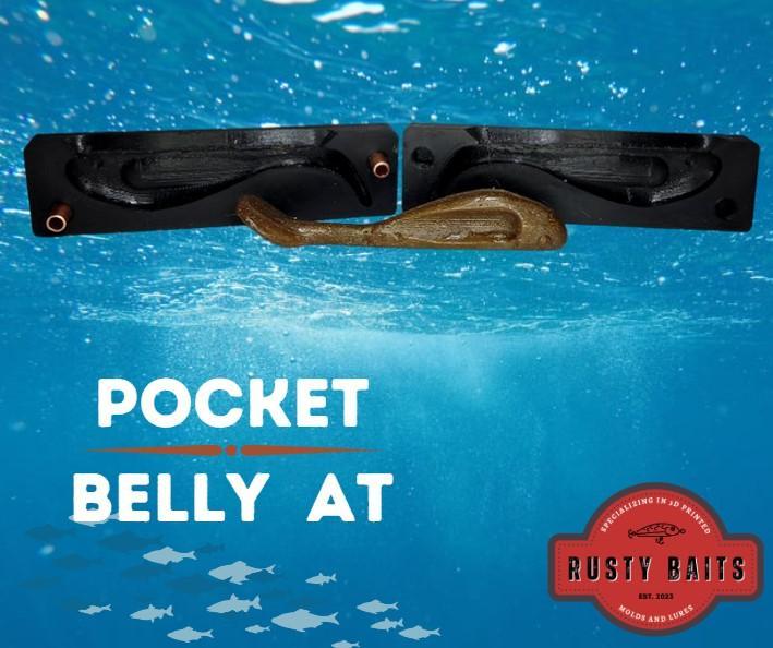 Pocket Belly  "AT" 4 1/2 LURE MOLD