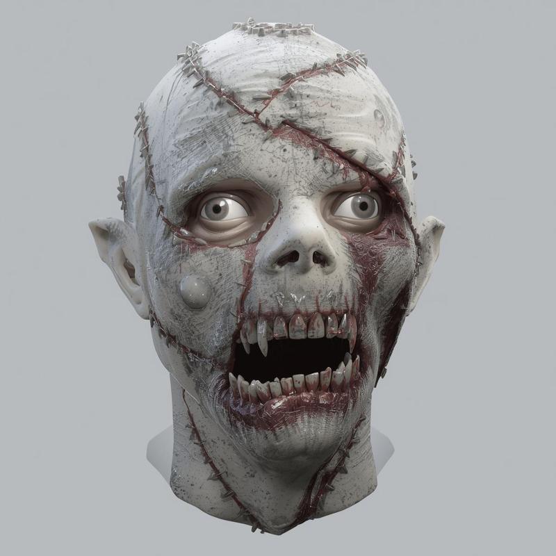 Zombie Face – 3D Printable Horror Decor