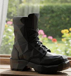 Urban Polygon Boot – 3D Printable Shoe Model