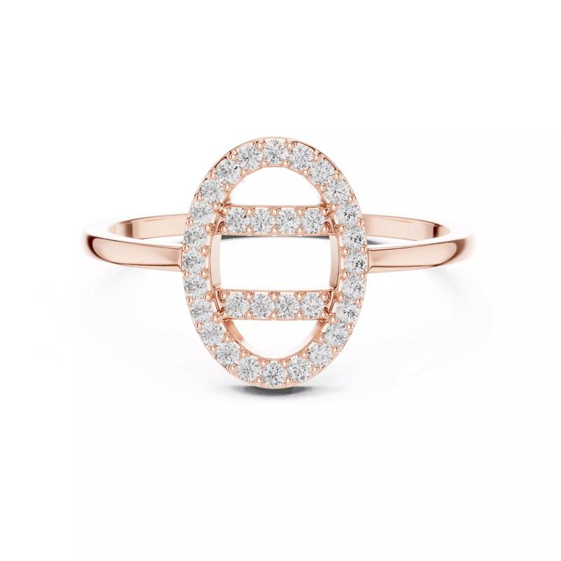 Round Diamond Oval Shape Engagement Wedding Ring 3DM STL Video