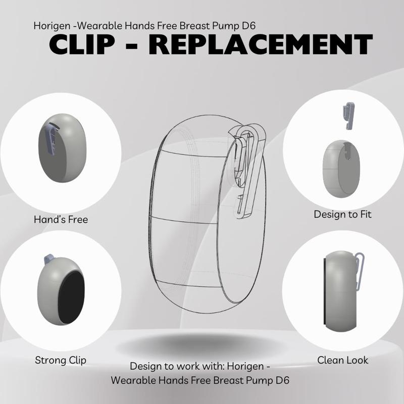 Replacement Clip for Horigen Wearable Hands-Free Breast Pump D6 (STL File)