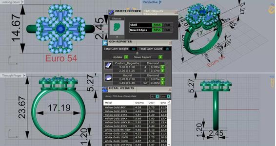 Rose Gold 3dm Ring Flower Design Diamonds and Ruby Model jr00211