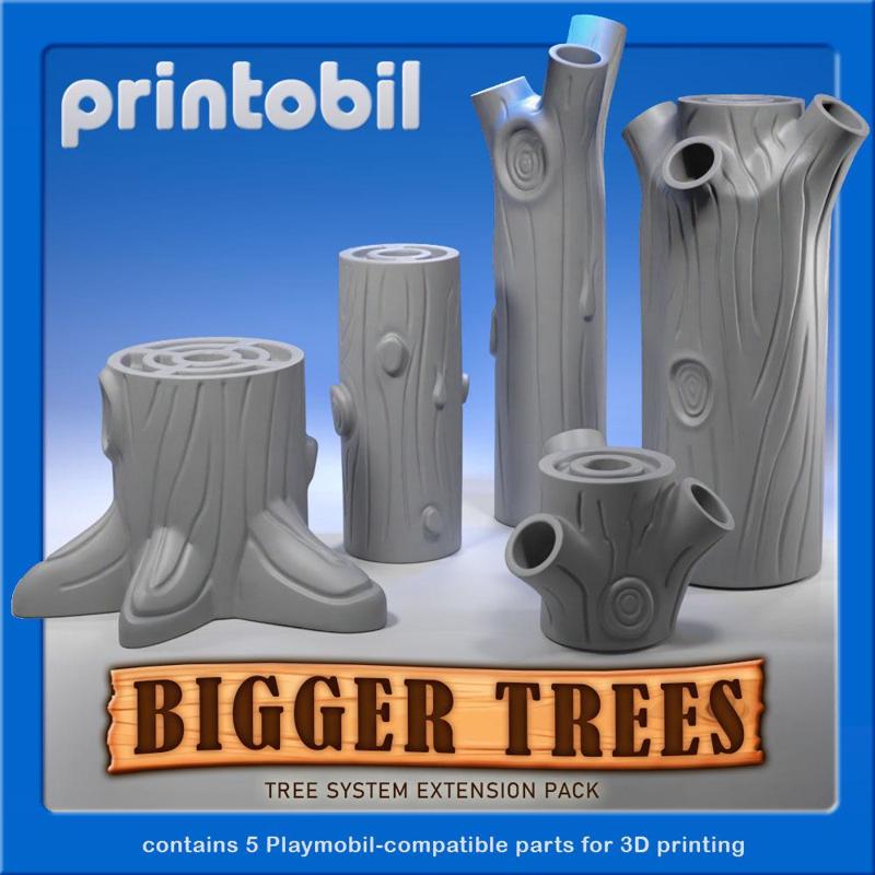 PRINTOBIL - BIGGER TREES -  PLAYMOBIL COMPATIBLE PARTS FOR CUSTOMIZERS & DIORAMA BUILDERS