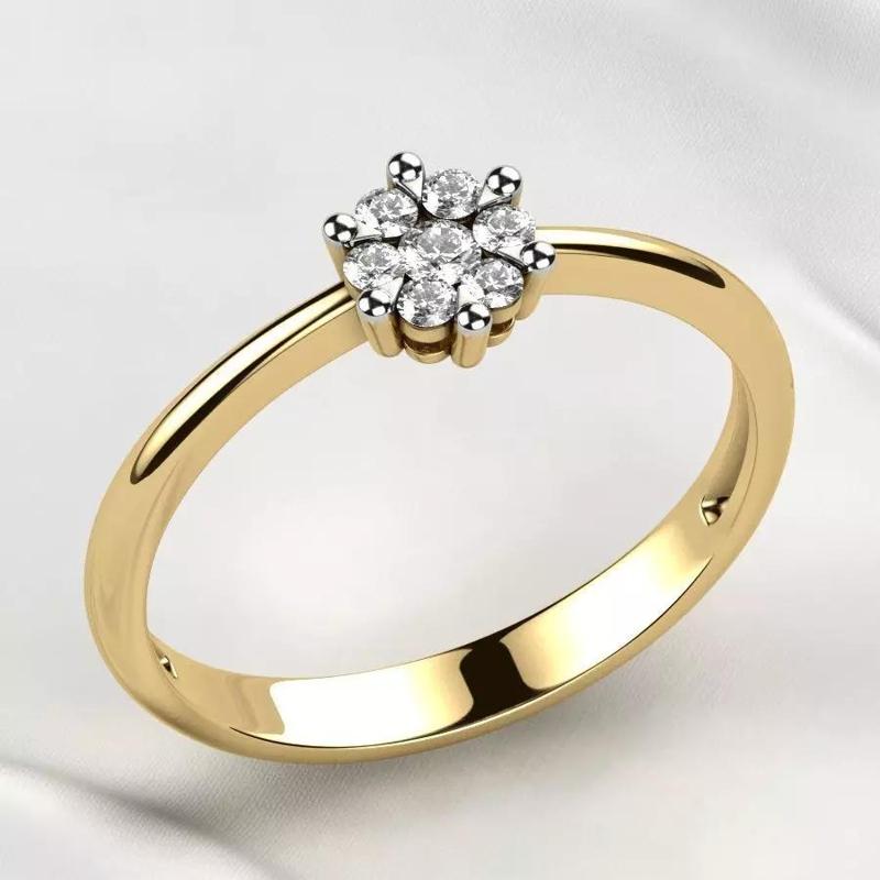 Illusion Setting Gold Ring