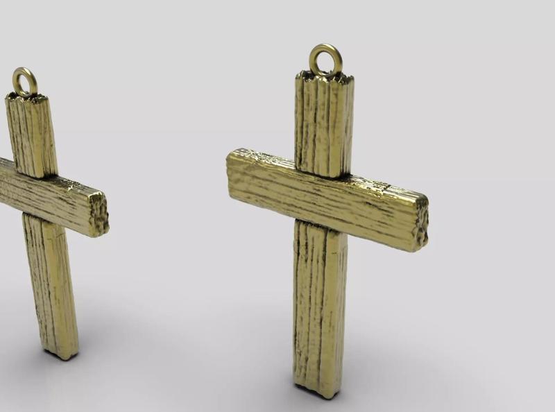 Wooden Cross Pendant