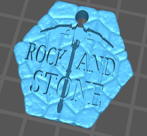 Deep rock galactic (ROCK AND STONE!!!) keychain