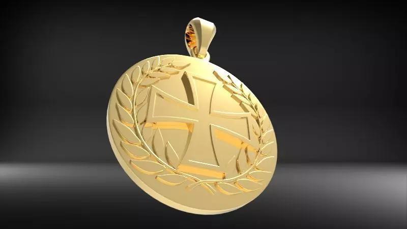 Wreath Cross Catholic Christianity Religious jewelry pendant