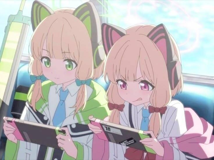 BLUE ARCHIVE Midori and Momoi  HALO