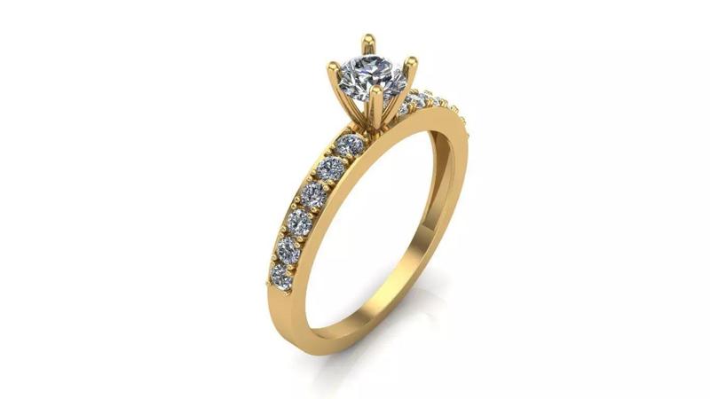 16 woman Ring 3D print model