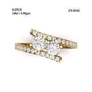 2Stone- Art deco ring
