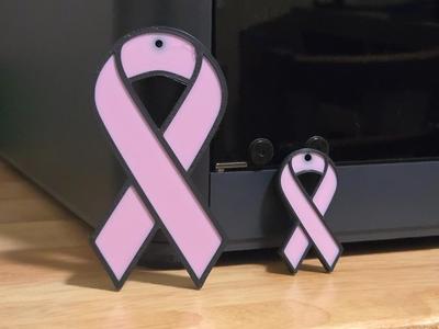 Breast Cancer Awareness Pink Ribbon Keychains