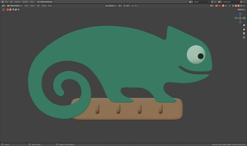 SUSE mascotte Office/Home hang keys set