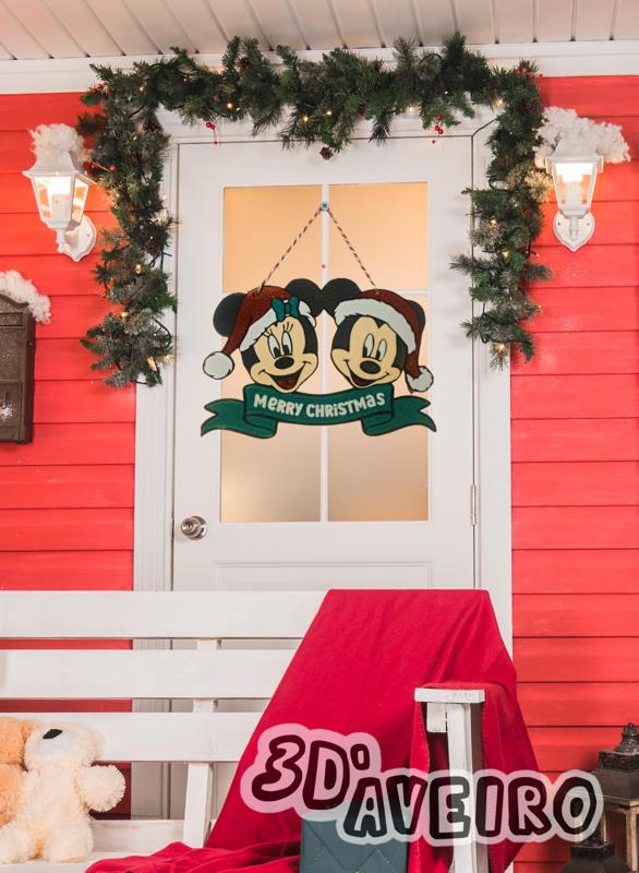 Mickey and Minnie Christmas Door Sign