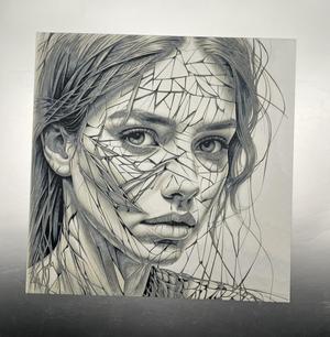 Broken Woman Sketch Hueforge