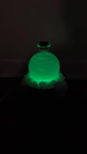 Swirling Potion Lamp with Cauldron