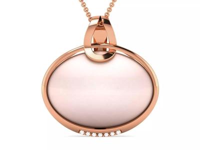 Women pearl pendant 3dm render detail